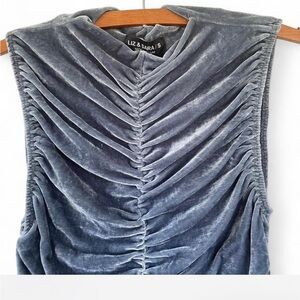 Women's Gray Ruched Bodysuit